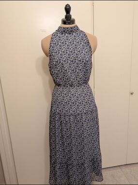 Sam Edelman Floral Halter Maxi Dress in Violet